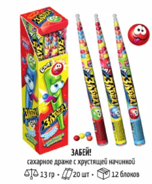 Сахарное драже с хрустящей начинкой "Забей!" 13г*20шт*12 блоков